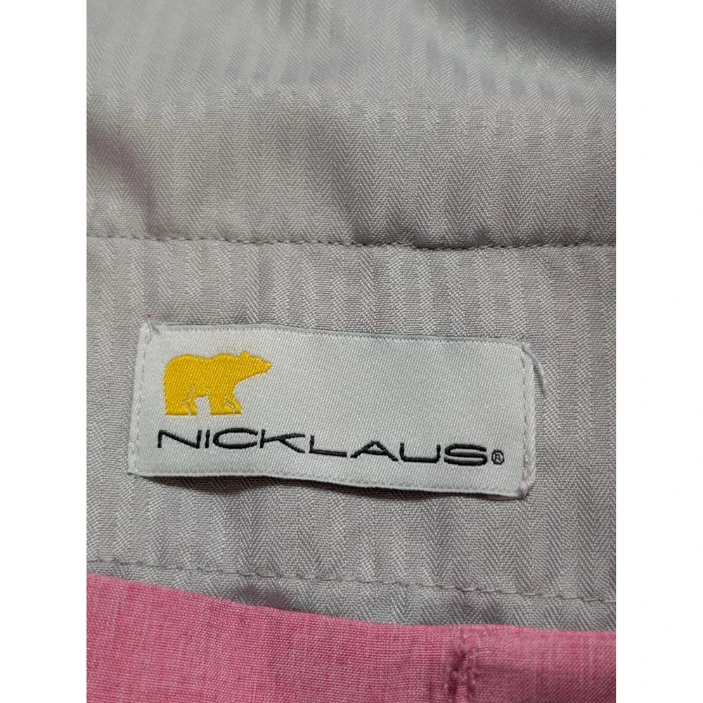 Nicklaus Mens Golf Shorts Size 30 Heathered Pink Stretch Flat Front Performance
